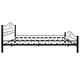 275849  Bed with Mattress Black Metal 180x200 cm(246743+241405)