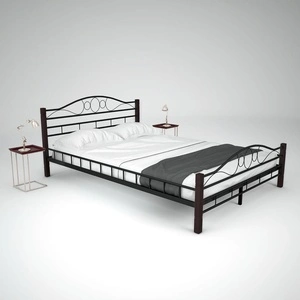275857  Bed with Memory Foam Mattress Metal 140x200 cm(246741+241074)