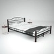 275857  Bed with Memory Foam Mattress Metal 140x200 cm(246741+241074)