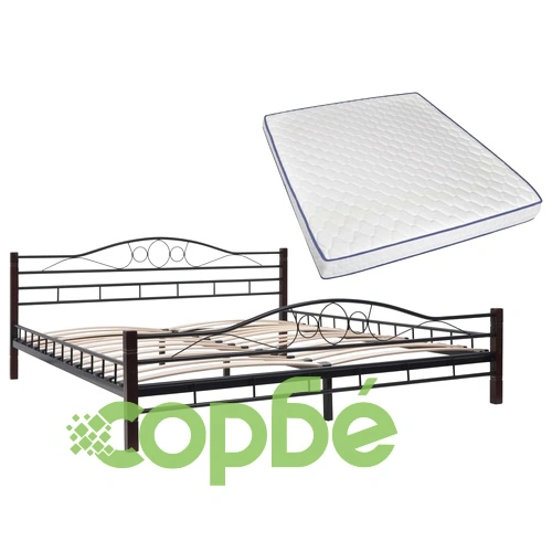 275859  Bed with Memory Foam Mattress Metal 180x200 cm(246743+241076) ➤ топ цена ➤ sorbe.bg