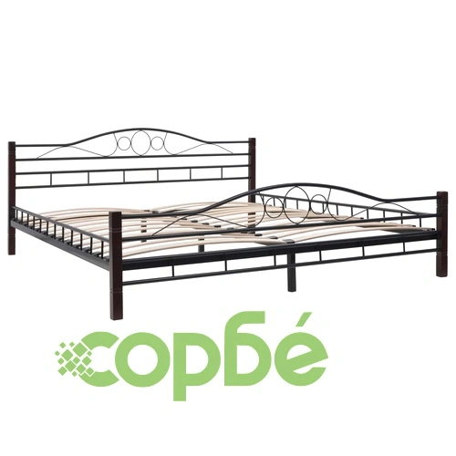 275859  Bed with Memory Foam Mattress Metal 180x200 cm(246743+241076) ➤ топ цена ➤ sorbe.bg