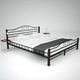 275859  Bed with Memory Foam Mattress Metal 180x200 cm(246743+241076)