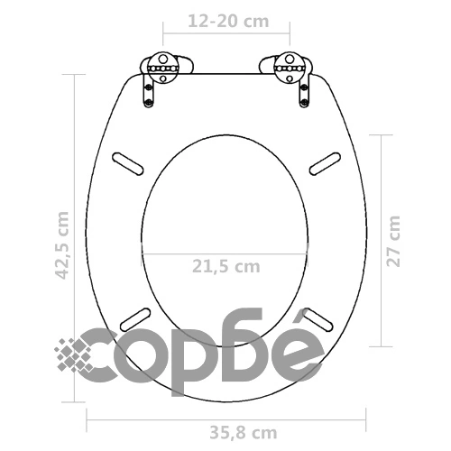 Тоалетни седалки с плавно затваряне, 2 бр, МДФ, бели ➤ топ цена ➤ sorbe.bg