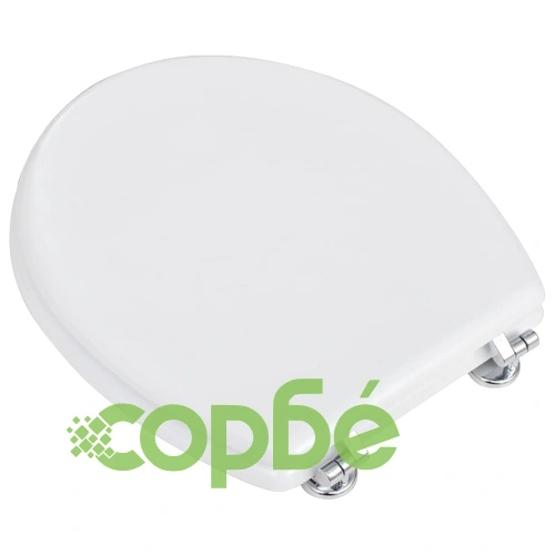 Тоалетни седалки с капаци, 2 бр, МДФ, бели ➤ топ цена ➤ sorbe.bg