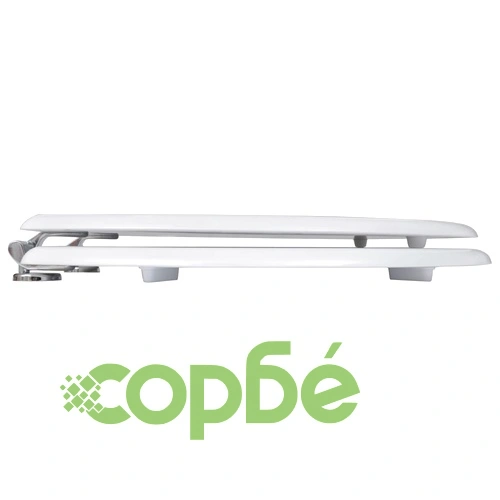 Тоалетни седалки с капаци, 2 бр, МДФ, бели ➤ топ цена ➤ sorbe.bg