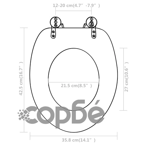 Тоалетни седалки с капаци, 2 бр, МДФ, бели ➤ топ цена ➤ sorbe.bg
