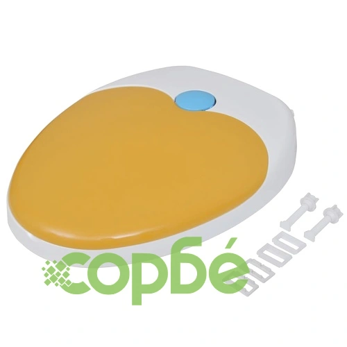 Тоалетни седалки с плавно затваряне 2 бр пластмаса бяло и жълто ➤ топ цена ➤ sorbe.bg