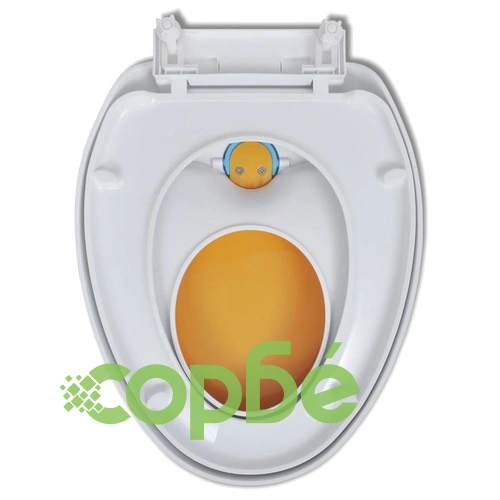 Тоалетни седалки с плавно затваряне 2 бр пластмаса бяло и жълто ➤ топ цена ➤ sorbe.bg