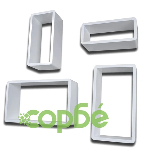 Стенни кубични рафтове, 8 бр, бели ➤ топ цена ➤ sorbe.bg