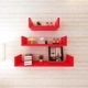 Стенни рафтове, 6 бр, червени
