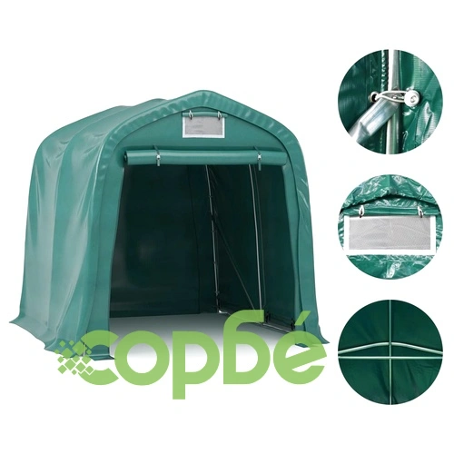 Гаражна тента, PVC, 1,6х2,4 м, зелена ➤ топ цена ➤ sorbe.bg