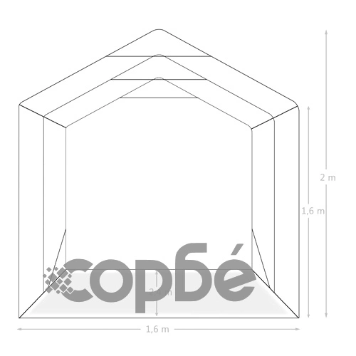 Гаражна тента, PVC, 1,6х2,4 м, зелена ➤ топ цена ➤ sorbe.bg