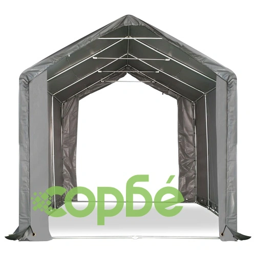 Палатка за съхранение, PVC, 3x6 м, сива ➤ топ цена ➤ sorbe.bg