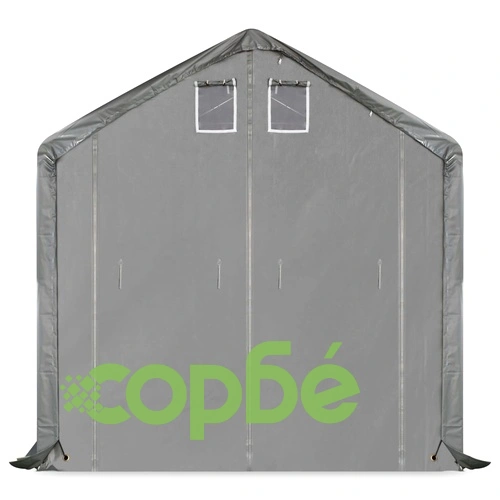 Палатка за съхранение, PVC, 4x8 м, сива ➤ топ цена ➤ sorbe.bg