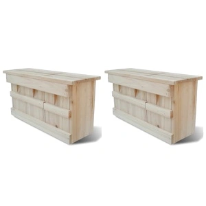 Къщички за врабчета 2 бр дърво 44x15,5x21,5 см