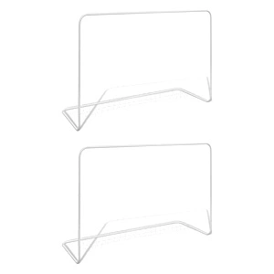 Футболни врати, 2 бр, с мрежи, 182x61x122 см, стомана, бели