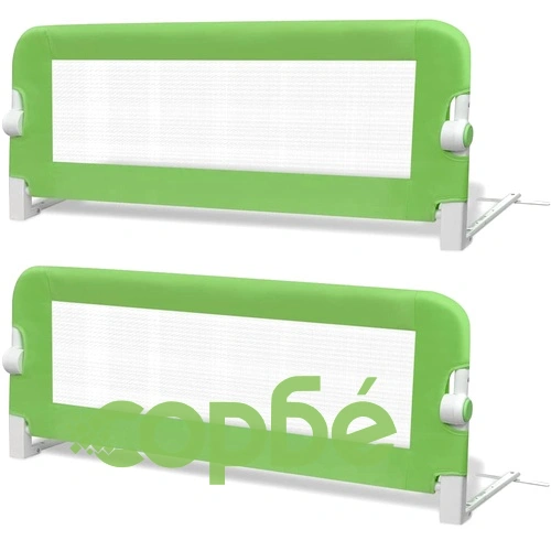 Ограничители за детски легла, 2 бр, зелени, 102x42 см ➤ топ цена ➤ sorbe.bg