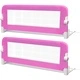 Ограничители за детски легла, 2 бр, розови, 102x42 см
