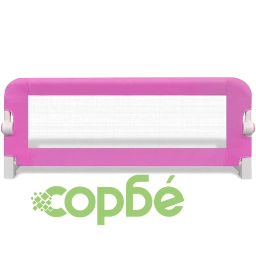 Ограничители за детски легла, 2 бр, розови, 102x42 см ➤ топ цена ➤ sorbe.bg
