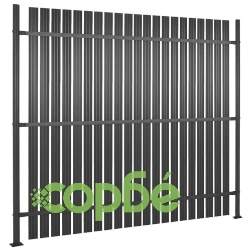Оградни панели, 3 бр, алуминий, 540x180 см, антрацит ➤ топ цена ➤ sorbe.bg