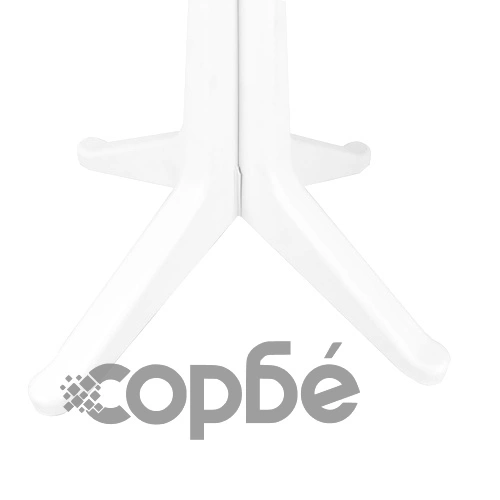 Бистро комплект, 3 части, пластмасов ратан, бял ➤ топ цена ➤ sorbe.bg