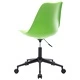 Въртящи се трапезни столове, 6 бр, зелени, изкуствена кожа