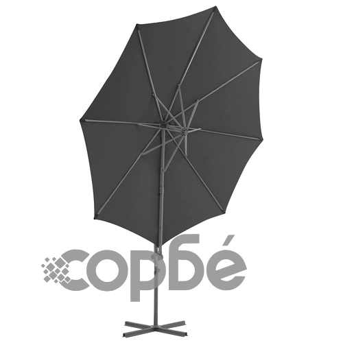 Градински чадър, с преносима основа, антрацит ➤ топ цена ➤ sorbe.bg