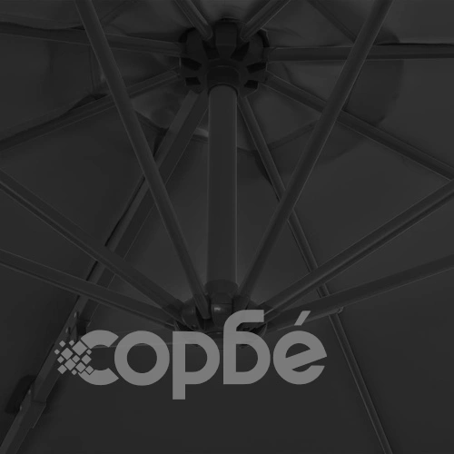 Градински чадър, с преносима основа, антрацит ➤ топ цена ➤ sorbe.bg