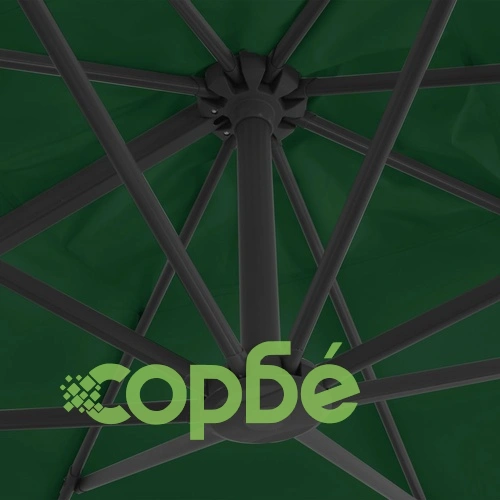 Градински чадър, с преносима основа, зелен ➤ топ цена ➤ sorbe.bg