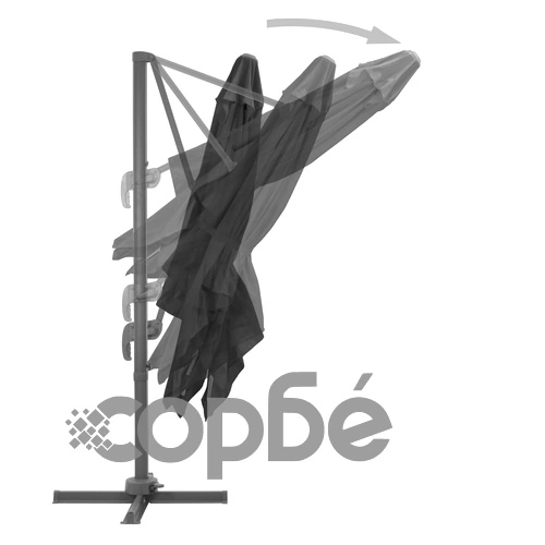 Градински чадър, с преносима основа, антрацит ➤ топ цена ➤ sorbe.bg