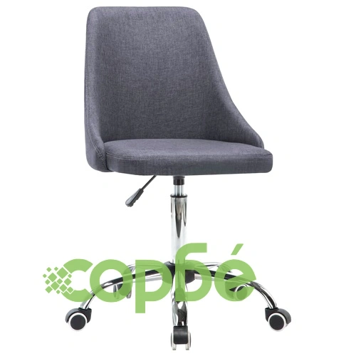 Офис столове с колелца, 2 бр, текстил, тъмносиви ➤ топ цена ➤ sorbe.bg