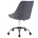 Офис столове с колелца, 2 бр, текстил, тъмносиви