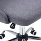 Офис столове с колелца, 2 бр, текстил, тъмносиви