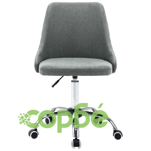 Офис столове с колелца, 2 бр, текстил, светлосиви ➤ топ цена ➤ sorbe.bg