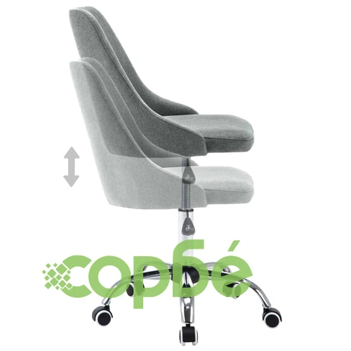 Офис столове с колелца, 2 бр, текстил, светлосиви ➤ топ цена ➤ sorbe.bg