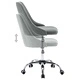 Офис столове с колелца, 2 бр, текстил, светлосиви