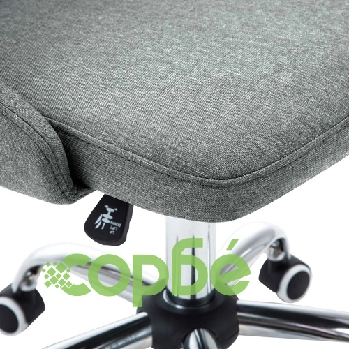 Офис столове с колелца, 2 бр, текстил, светлосиви ➤ топ цена ➤ sorbe.bg