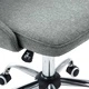 Офис столове с колелца, 2 бр, текстил, светлосиви