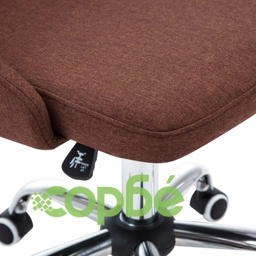 Офис столове на колелца, 2 бр, текстил, кафяви ➤ топ цена ➤ sorbe.bg