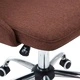 Офис столове на колелца, 2 бр, текстил, кафяви