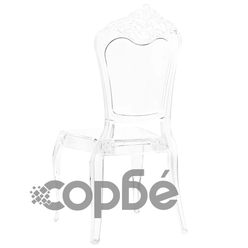 Трапезни столове, 4 бр, бял поликарбонат ➤ топ цена ➤ sorbe.bg