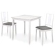 Трапезен комплект от 3 части, МДФ, бял