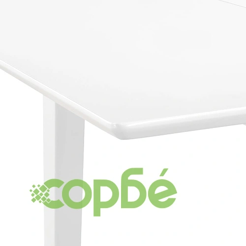 Трапезен комплект от 3 части, МДФ, бял ➤ топ цена ➤ sorbe.bg