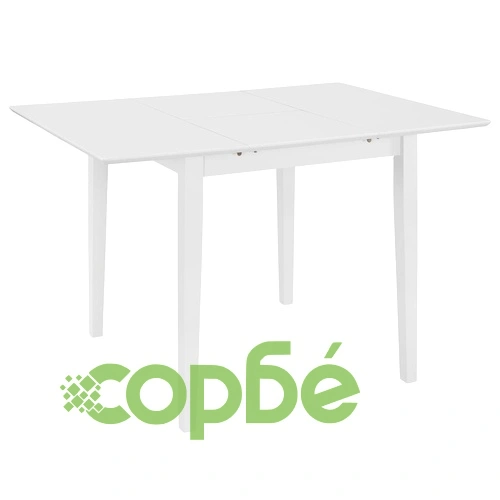 Трапезен комплект от 5 части, МДФ, бял ➤ топ цена ➤ sorbe.bg