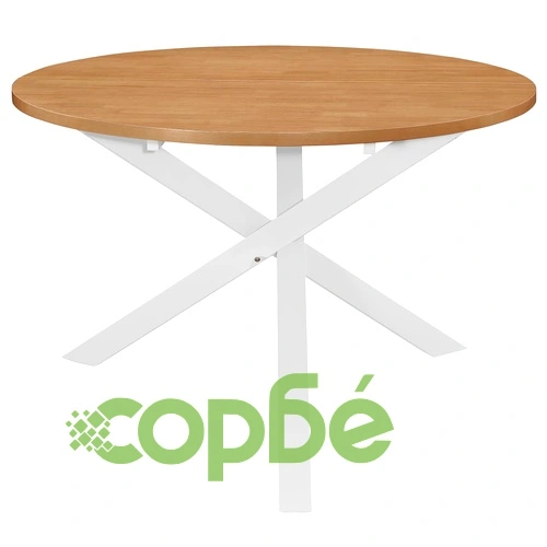 Трапезен комплект от 5 части, МДФ, бял ➤ топ цена ➤ sorbe.bg