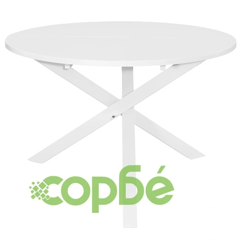 Трапезен комплект от 5 части, МДФ, бял ➤ топ цена ➤ sorbe.bg