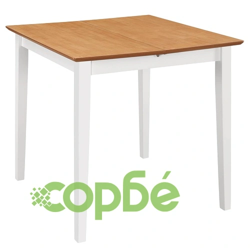 Трапезен комплект от 5 части, МДФ, бял ➤ топ цена ➤ sorbe.bg