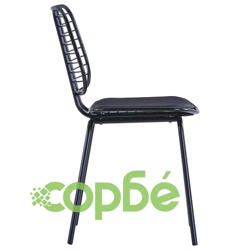 Трапезни столове, седалки изкуствена кожа, 6 бр, черни, стомана ➤ топ цена ➤ sorbe.bg