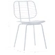 Трапезни столове, седалки изкуствена кожа, 6 бр, бели, стомана