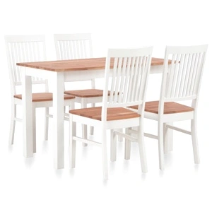 Трапезен комплект от 5 части, дъбова дървесина масив